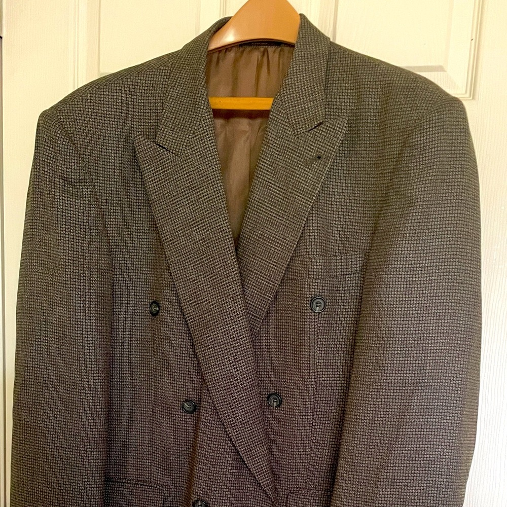 Men’s 100% Pure Wool Brown Sport Blazer Size 46R